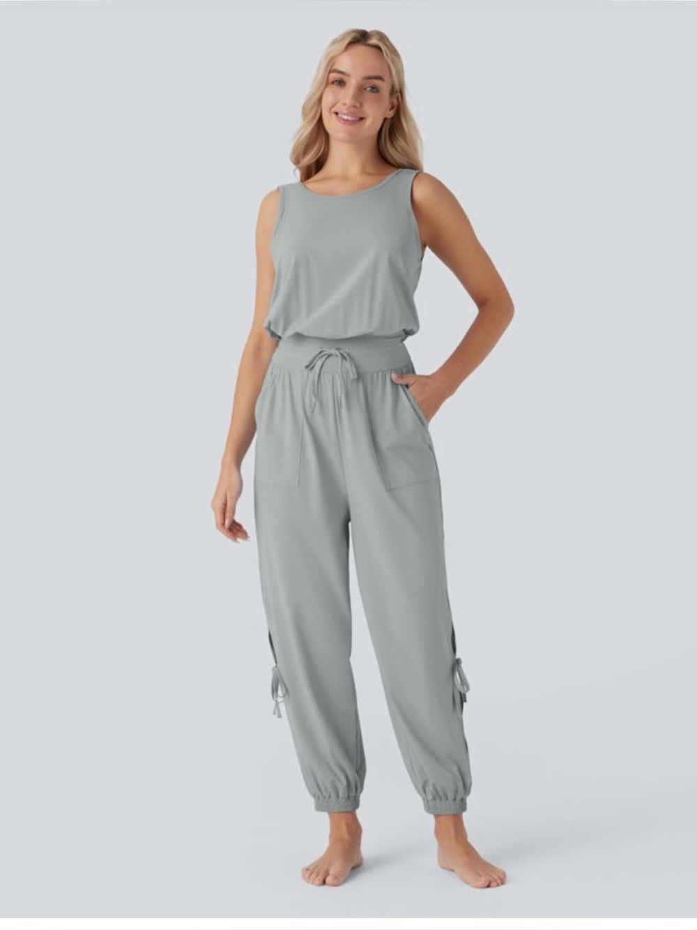 HALARA Jumpsuit Harem Leg Open Back XL NWT - Picture 10 of 15